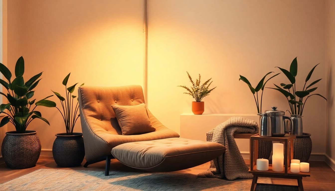 Hypnose Bremen: Beruhigender Therapie-Raum für entspannende Hypnosesitzungen.
