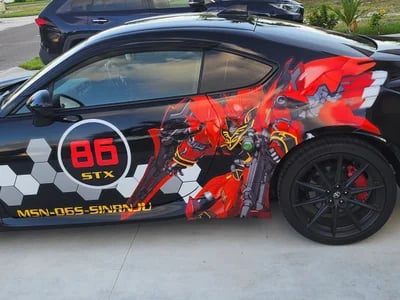 Sleek and Bold Anime Car Vinyl Wrap Styles Just for You