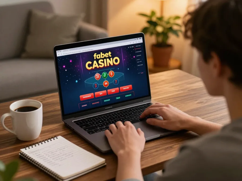 Player engaged in online betting on fabet platform while enjoying a comfortable home setup.