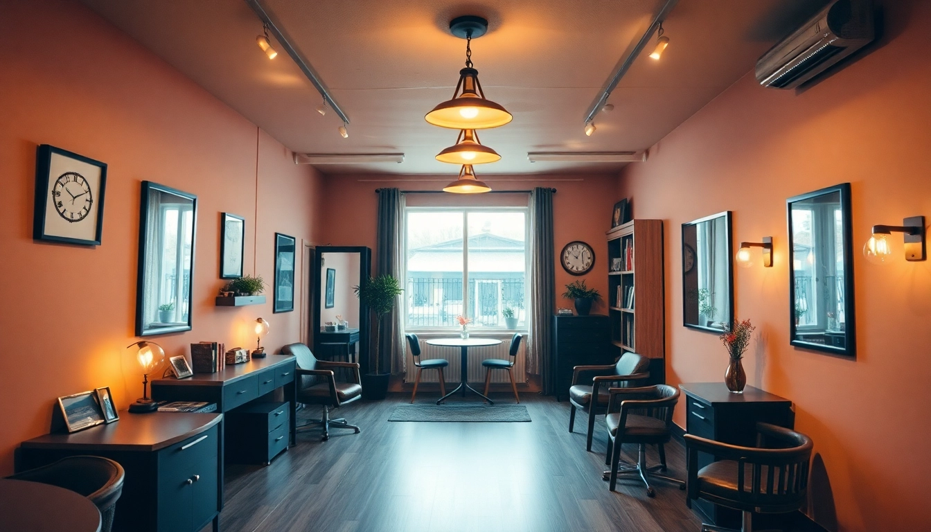 Professionelle Tätowierungen im Tattoo Studio München, einladendes Ambiente im Empfangsbereich.
