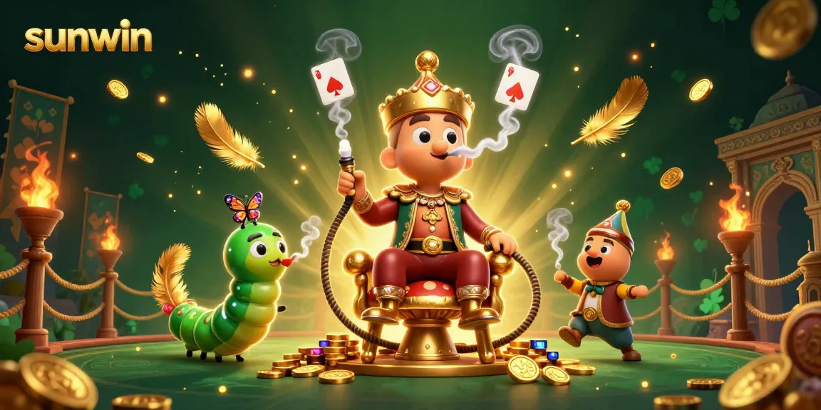 Experience thrilling action at Sunwin with 3D gaming characters in an immersive casino background.