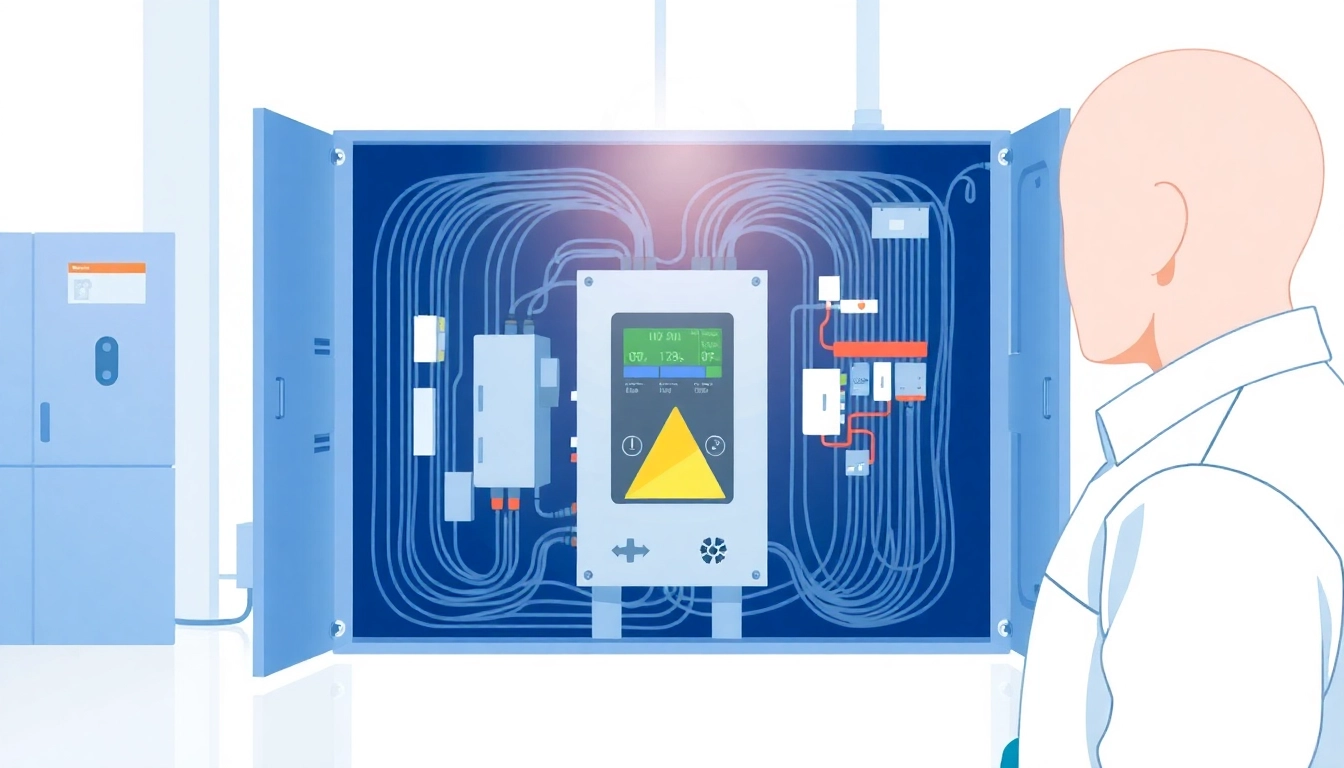 Technician conducting a DGUV V3 Prüfung on an electrical device in a safe environment.