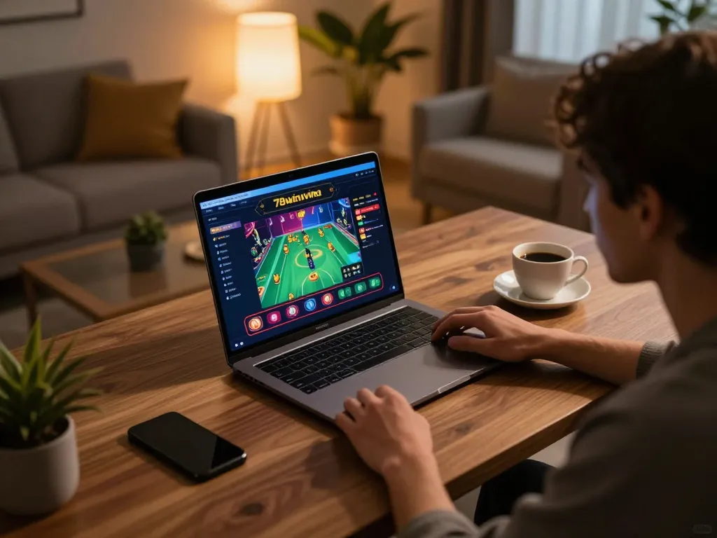 Engaging online gaming scene showcasing a user at 78winvina, focusing on strategic gameplay.