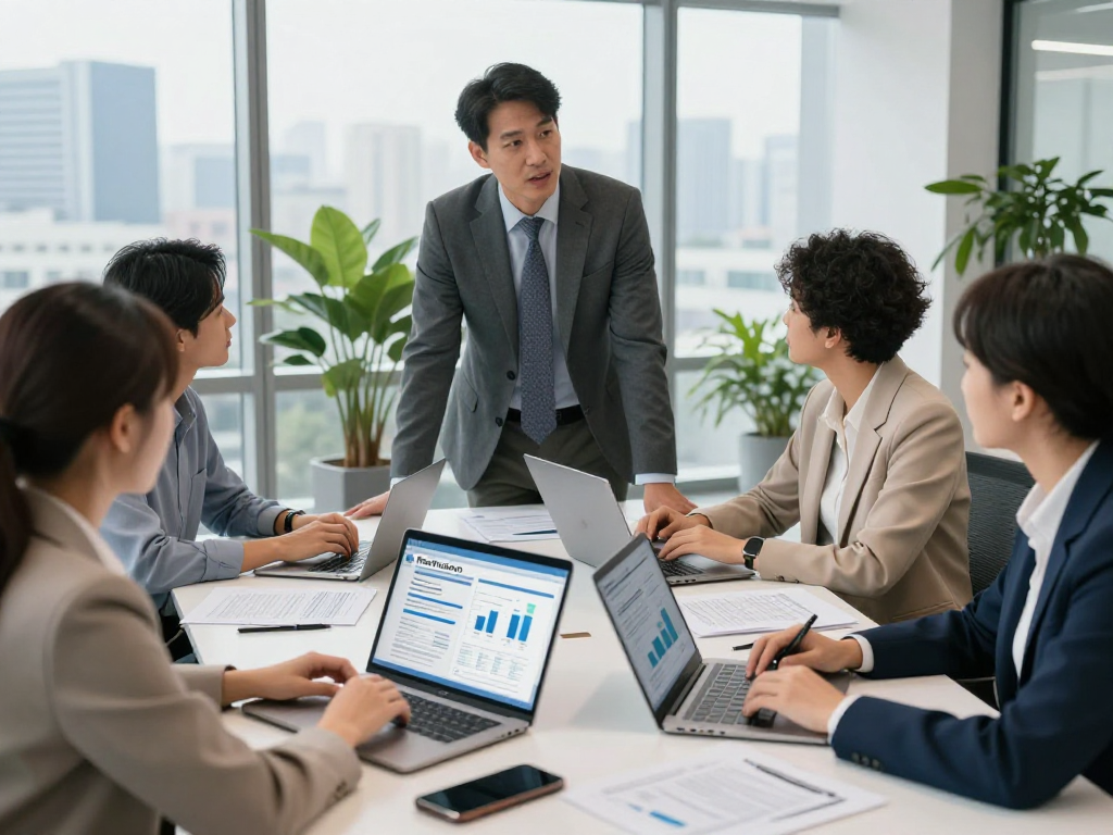 Wirtschaft und Verwaltung Wohnungsbaugenossenschaften consultants collaborating on data protection and accessibility strategies.