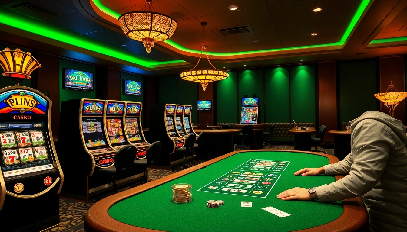 Spiele in Casinos ohne Einzahlungslimit in einer luxuriösen Umgebung mit hellem, einladendem Licht und modernem Design.