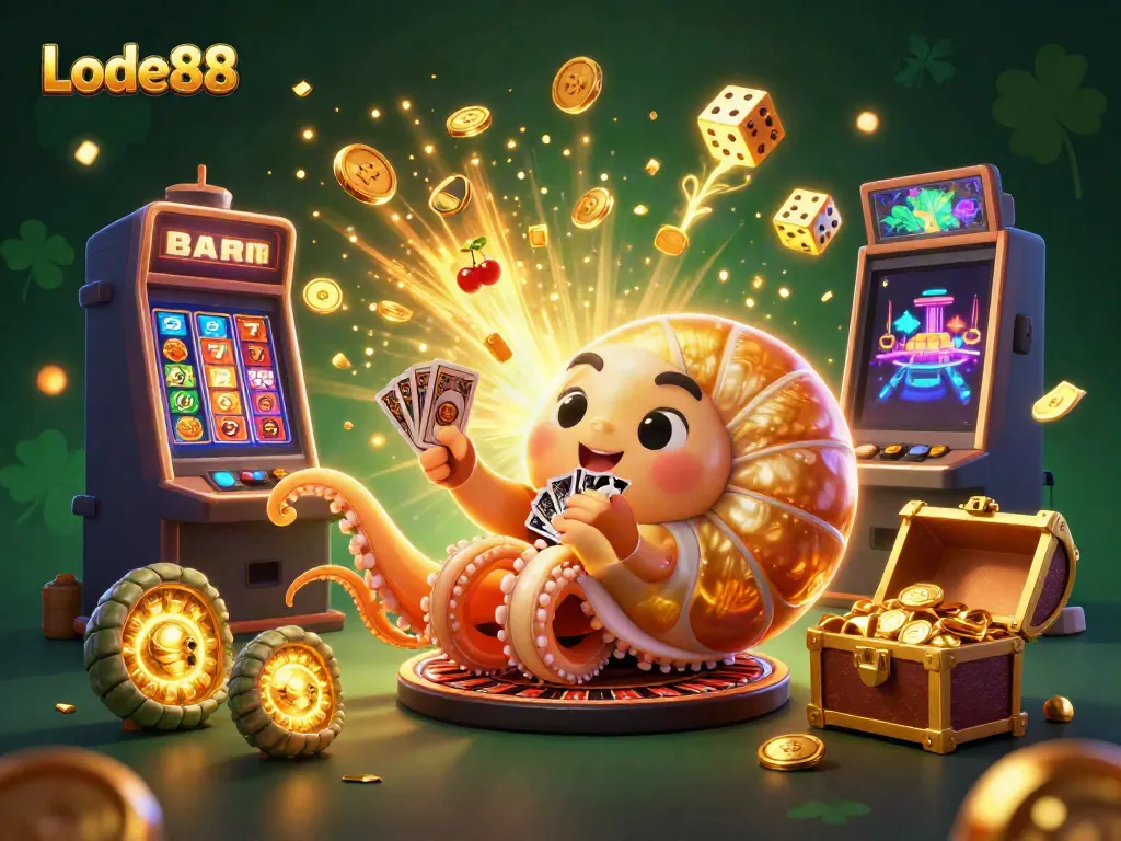 Experience the thrilling action of Lode88 with the vibrant casino scene featuring games and jackpot excitement.