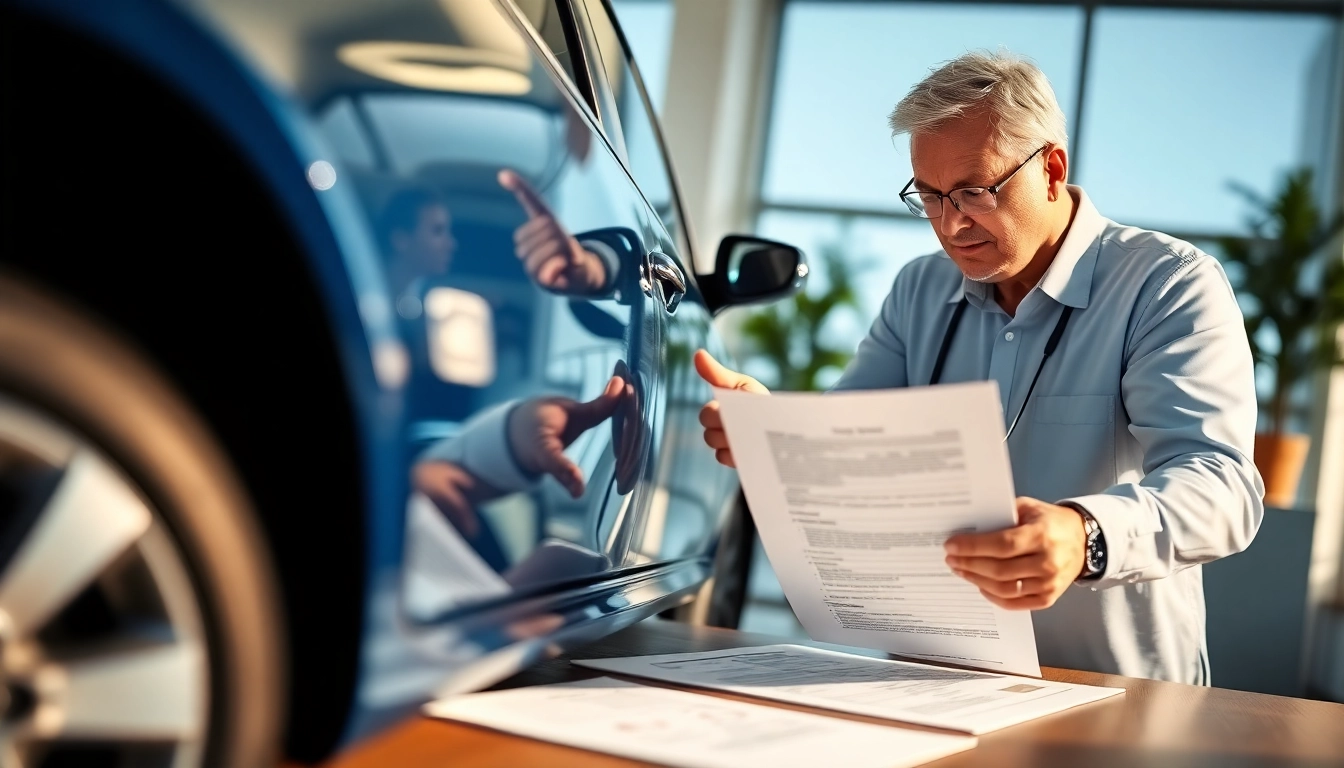 Kfz Sachverständiger Augsurg analysiert ein Fahrzeug in einem modernen Büro.