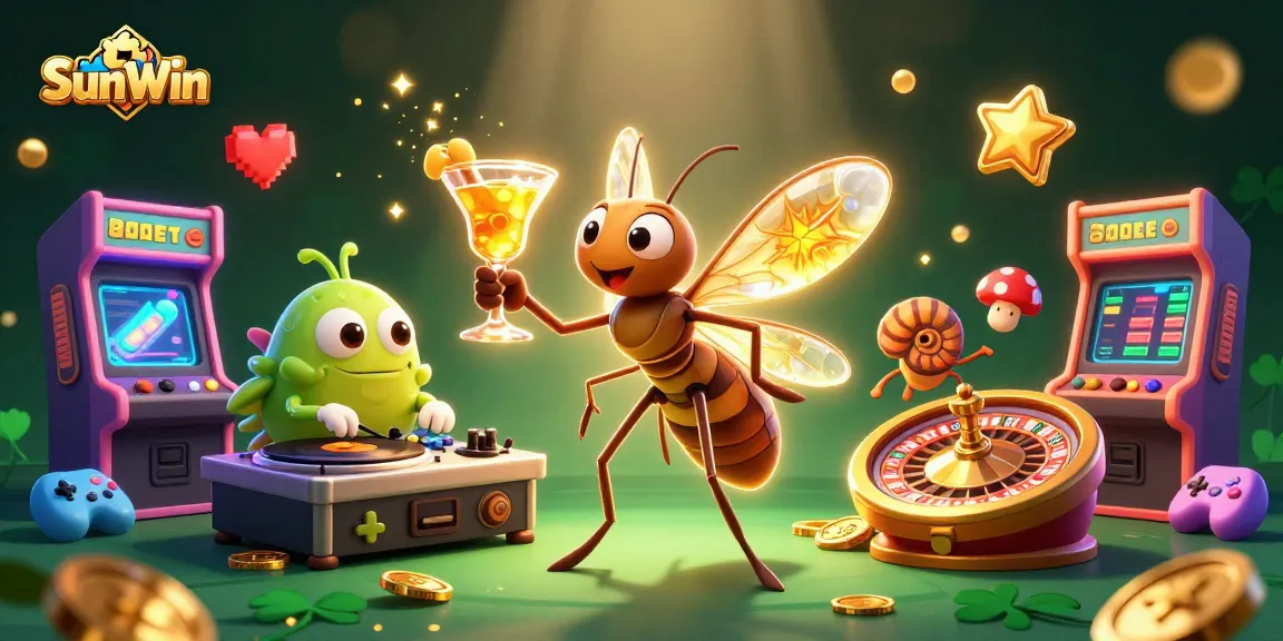 Experience thrilling gameplay at SunWin with an animated 3D casino scene featuring rich colors, vibrant characters, and dynamic elements.