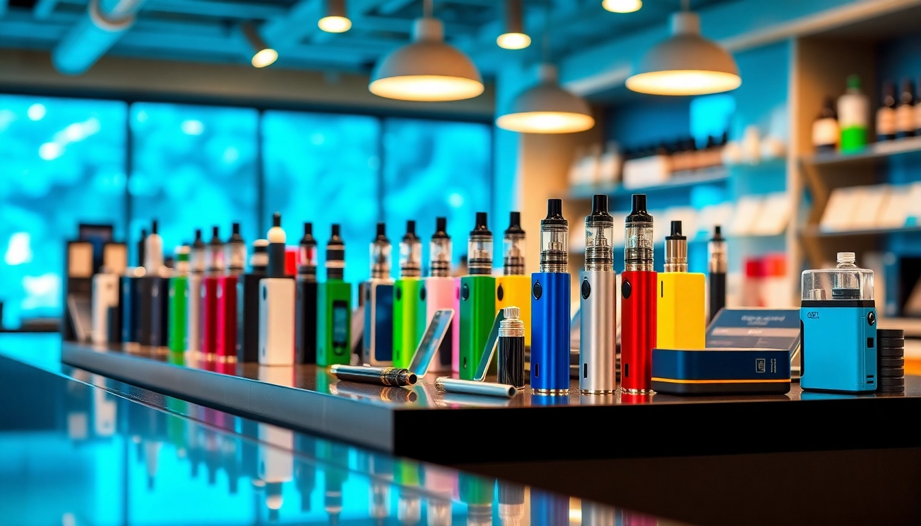 Das hqd vape glänzt in einem modernen Vape-Shop mit farbenfrohen Geräten und stilvollem Design.