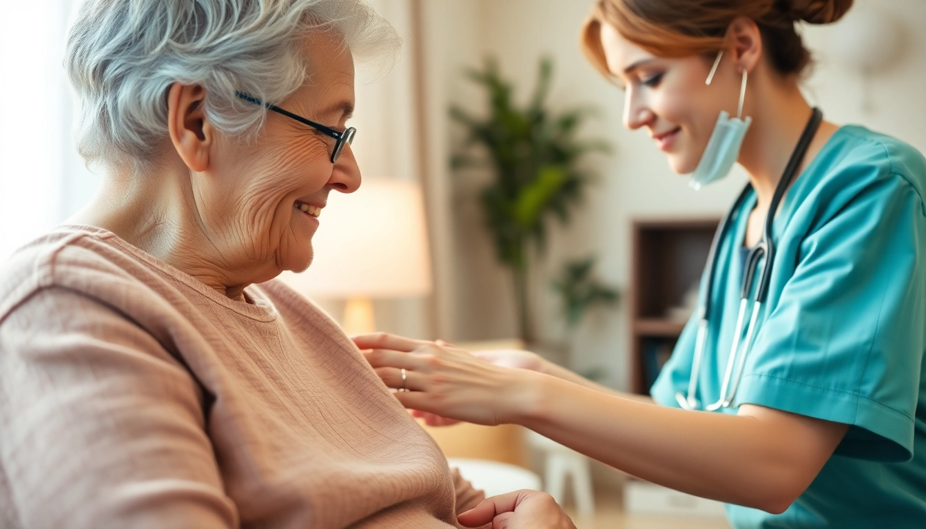 Caregiver providing support in home care services, exemplifying pflegedienst hameln's compassionate approach.