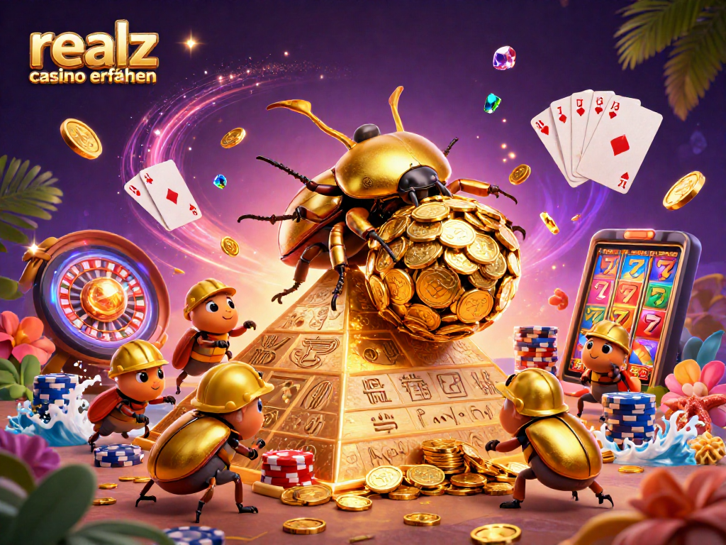Erlebe die aufregenden realz casino erfahrungen mit einer 3D-Illustration, die das Glücksspiel-Wunder verkörpert.