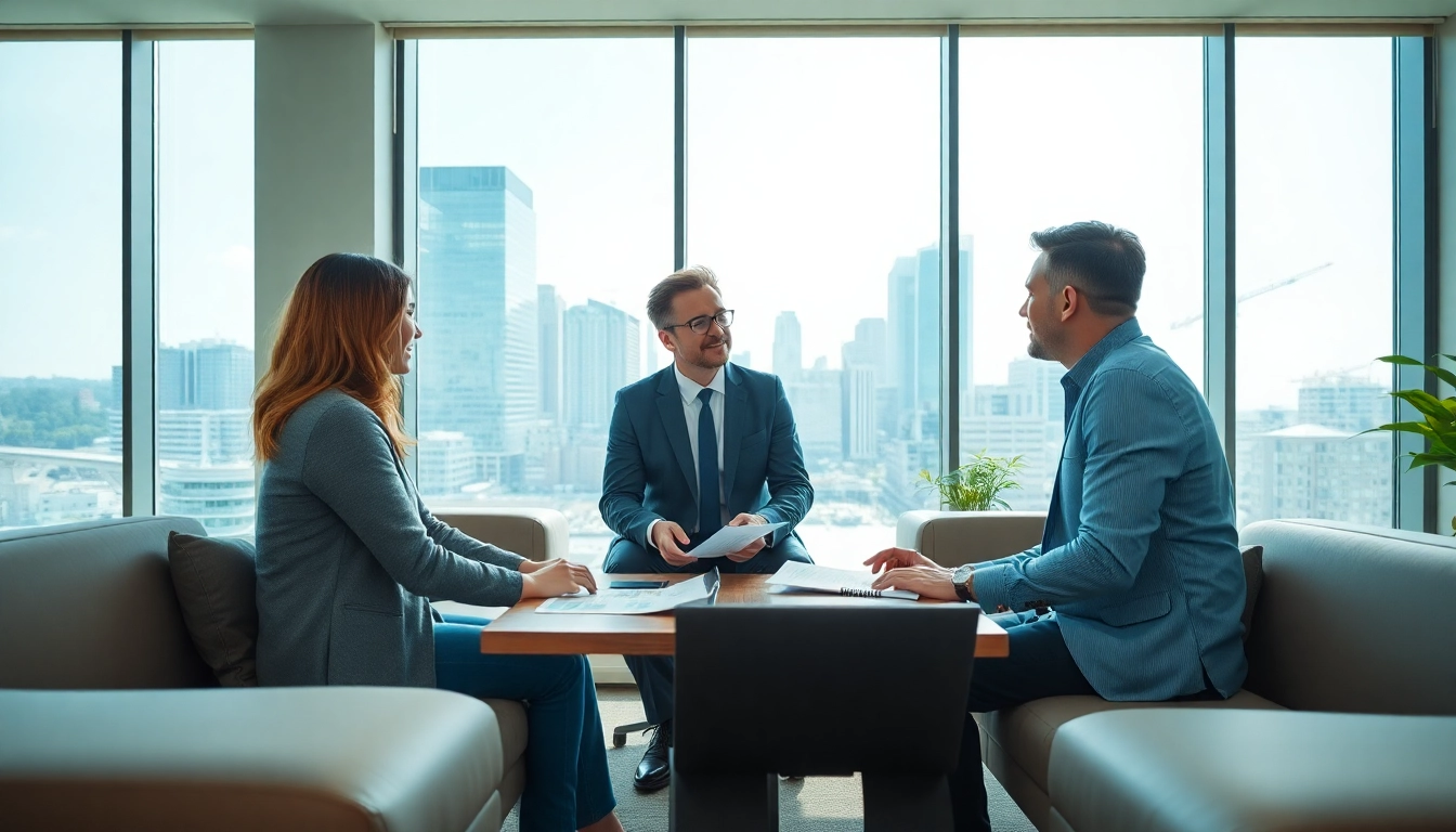 Immobilienmakler Frankfurt Riedberg berät Kunden professionell in einem modernen Büro.