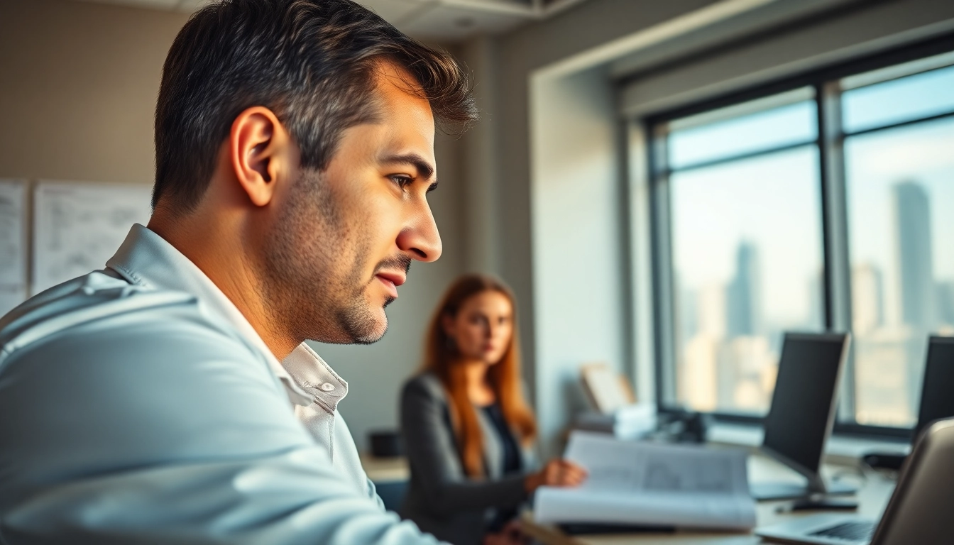 Headhunter Ingenieure im Gespräch mit ingenieure Kandidat in einem modernen Büro.