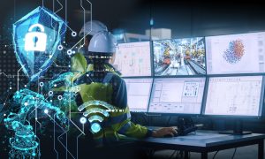 Industry 4.0 Modern Factory: Project Engineer Talks to Female Op