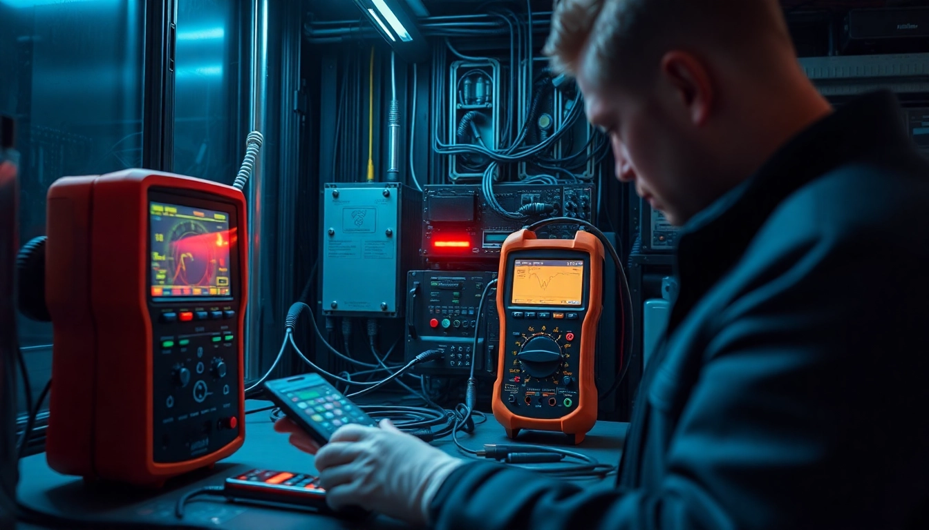 Technische Überprüfung elektrischer Geräte während der DGUV V3 Prüfung, sorgfältige Inspektion durch Fachpersonal.