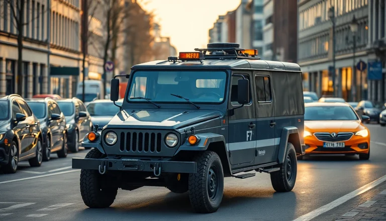 Kfz Gutachter Köln bei der Bewertung eines Fahrzeugs in der Innenstadt mit modernen Autos im Hintergrund.