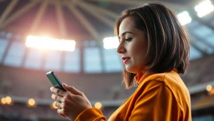 Erleben Sie den Sportwetten Apps im Vergleich auf einem Smartphone, das wettbegeisterte Aktivitäten und sportliche Begeisterung abbildet.