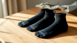 Entdecken Sie komfortable, knielange Kompressionssocken in Schwarz, die die Blutzirkulation fördern und sich ideal für Sport und Alltag eignen.