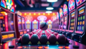 Erleben Sie die Spannung des Plinko-Spiels in einem modernen Online-Casino-Setting mit bunten Lichtern und einem detaillierten Plinko-Brett.