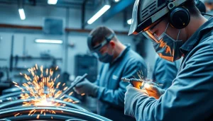 Professionals performing Felge schweißen München in a modern workshop.