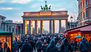 Diskussion über die neuesten Berliner Nachrichten aktuell in einem lebhaften Straßenszenario.