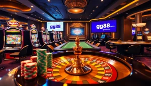 Engaging online casino environment featuring gambling activities at https://gg88.work/, showcasing slot machines and poker.