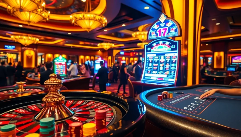 Trải nghiệm sự phấn khích của các trò chơi cược cao tại https://luck8.com với hình ảnh casino sang trọng.