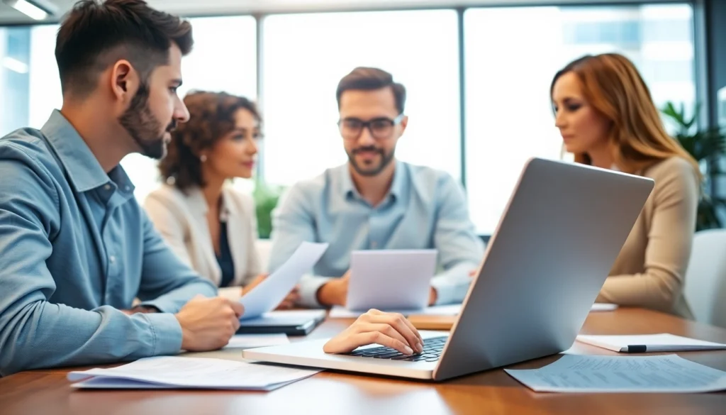 Headhunter IT in an office focusing on recruitment processes and technology.