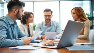 Headhunter IT in an office focusing on recruitment processes and technology.