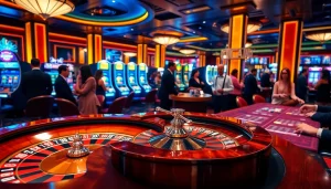 Experience excitement at RR8888 with an interactive roulette wheel and lively casino atmosphere.