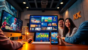 Interactive online gaming experience featuring CM88 platform with vibrant games and engaging user interface.